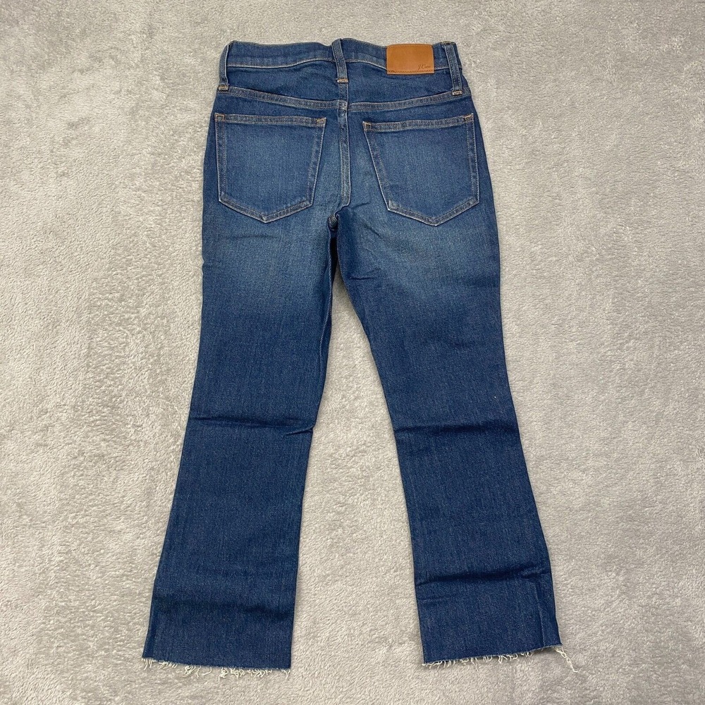 J Crew Jeans Womens 23 Petite Blue Billie Demi Boot Cut Crop Raw Hem BA629 - Picture 7 of 8